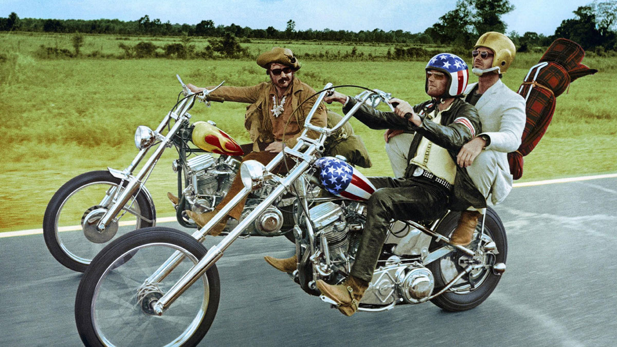 Remembering Easy Rider Fonda, Dennis Hopper and Jack Nicholson as they travel freely down the highway in Easy Rider